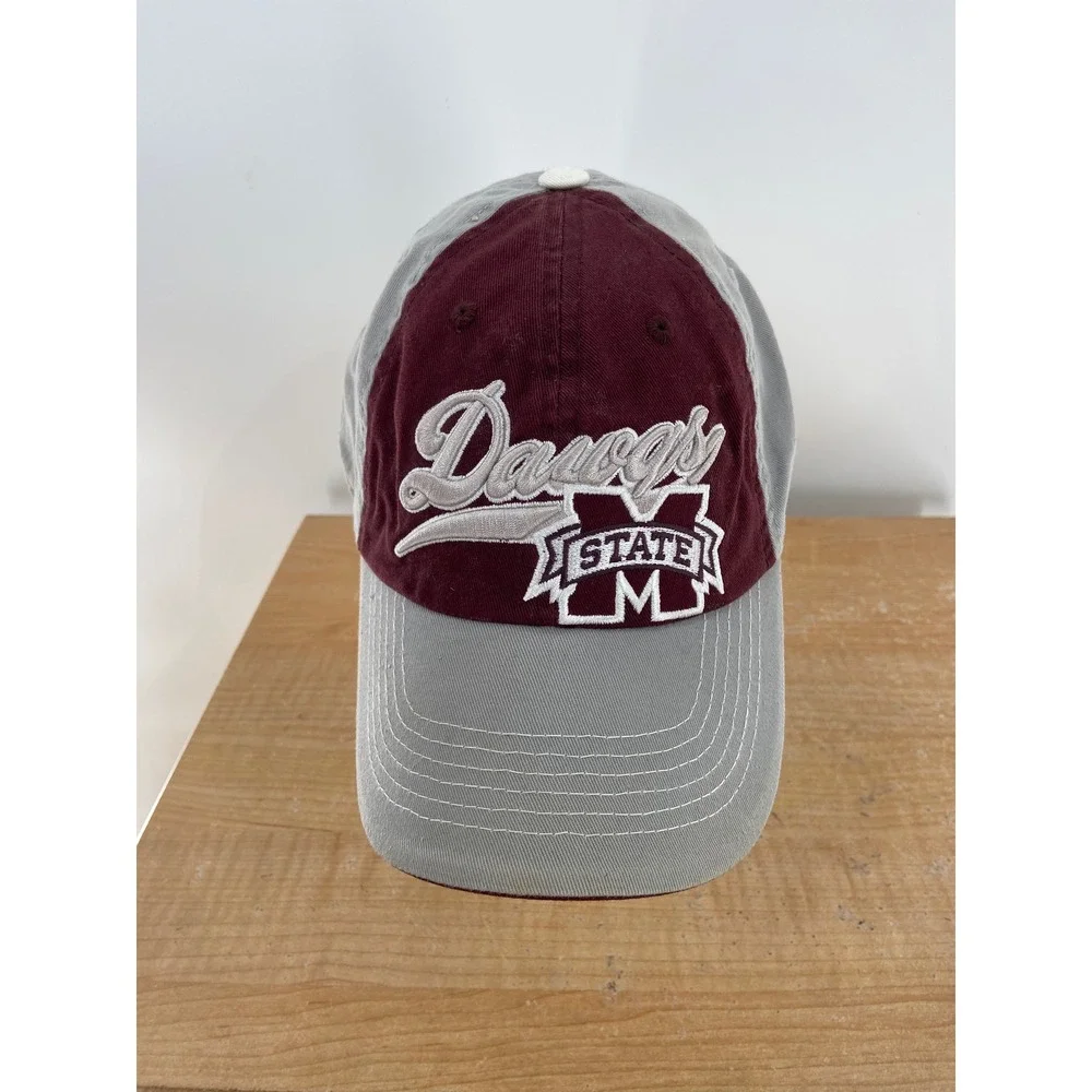 Top of the World Mississippi State Bulldogs Dawgs Maroon Gray Adjustable Hat Cap